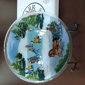 Peggy Karr Collectible Skating Pond signed 11" round plate - Very Rare